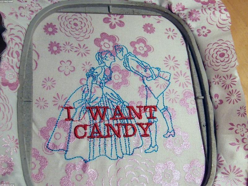 Custom embroidery close-up